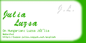 julia luzsa business card